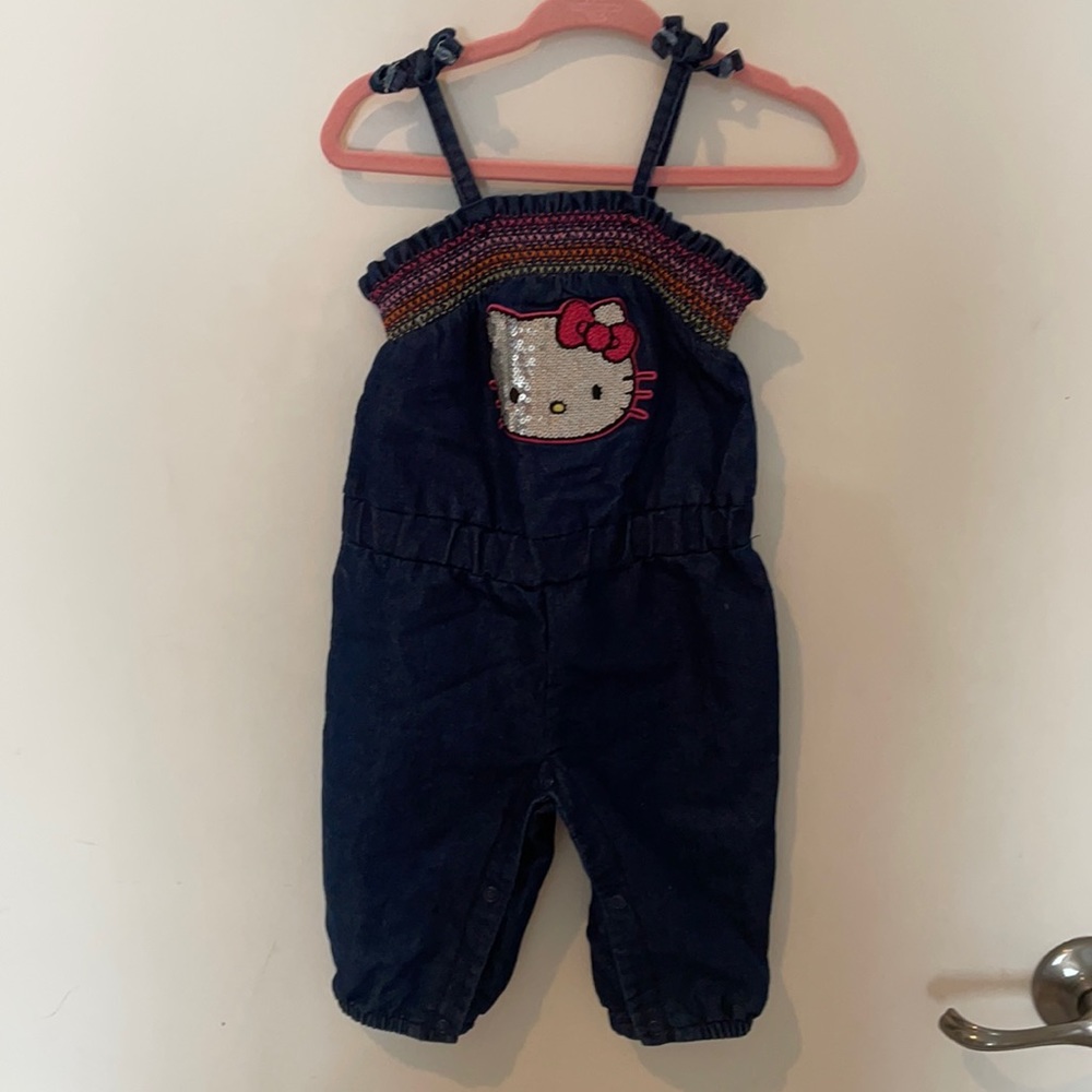 Hello kitty jean romper